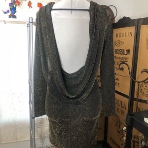 Gorgeous Black and Gold Dress NWT